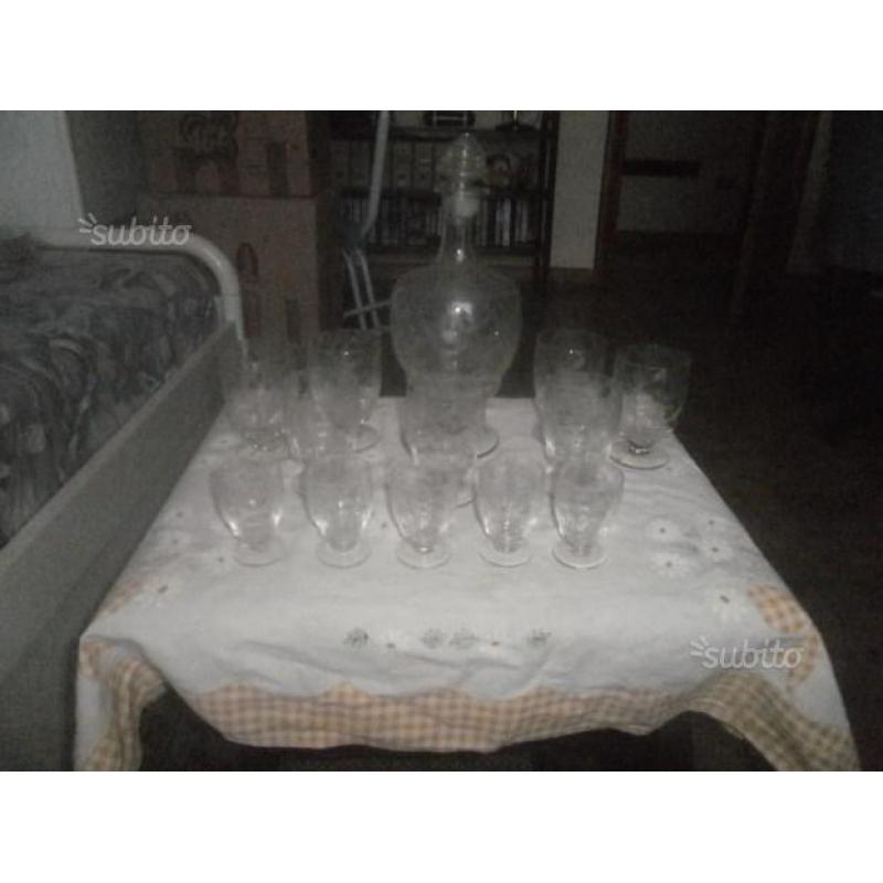 Servizio bicchieri vintage molati